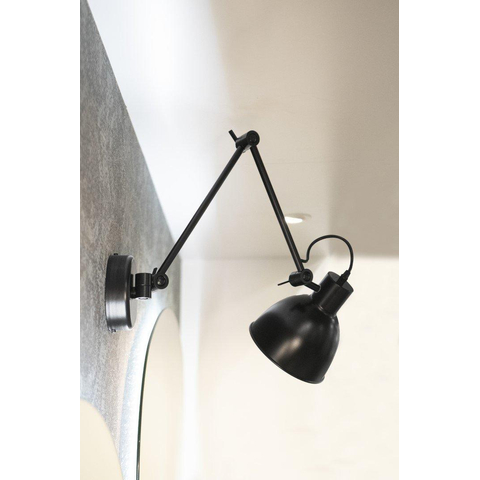 Looox Light collection wandlamp - 2-armig - verstelbaar - zwart mat SW479318