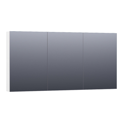 BRAUER Impress armoire de toilette - 140x70x15cm - sans éclairage - avec 3 portes miroir double face - blanc mat SW392990