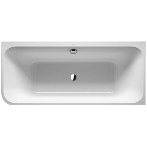 Duravit Happy D.2 Bad half - vrijstaand - 180x80cm - back-to-wall - wit mat antraciet SW297022