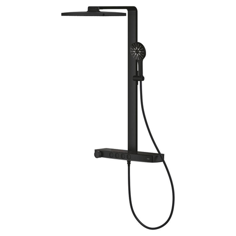 GROHE Rainshower Aqua doucheset - 40x23cm - 9 l/min - phantom black (zwart) SW1185481