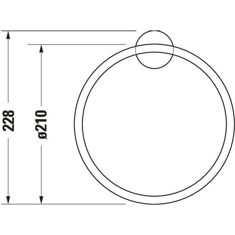 Duravit Starck T Handdoekring - Ø21cm - zwart mat SW297099