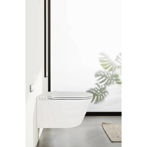 SHOWROOMMODEL Royal plaza Juglans Douche WC Randloos met fohn en ladydouche Glans Wit SHOW25812
