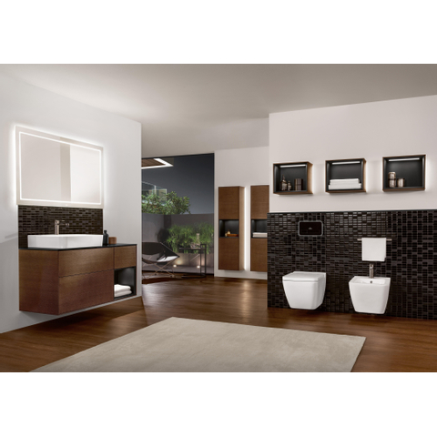 Villeroy & Boch finion wastafel onderzijde - geslepen - 1 kraangat - 60x47cm CeramicPlus - met verdekte overloop - White Alpine (glans wit) SW106476