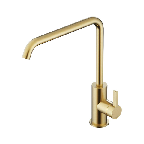Hotbath Ace Keukenmengkraan - opbouw - draaibare uitloop - PVD - geborsteld messing (goud) SW1119129