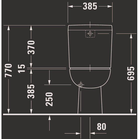 Duravit D Code Cuvette pour pack WC à fond creux EV Blanc 0315137