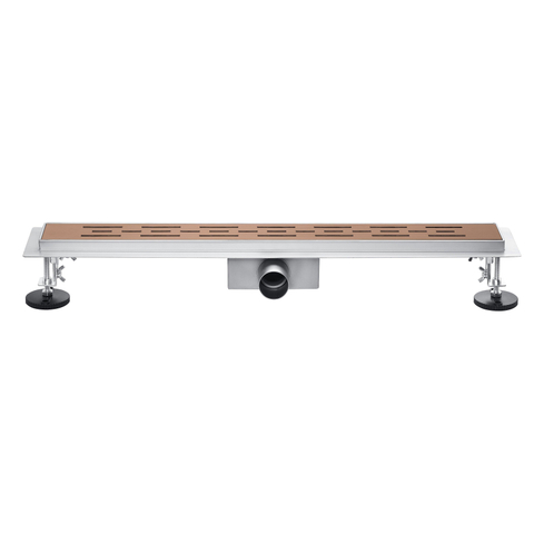 Fortifura Galeria Caniveau de douche - 90cm - avec bride de sol - avec grille - Cuivre brossé SW968225