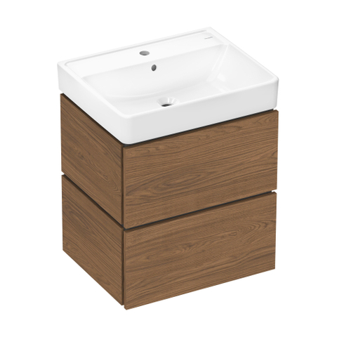 Hansgrohe Xilesa E meubelset 2la 580x470 met Xanuia wastafel 600 Cashmere Oak SW1567301