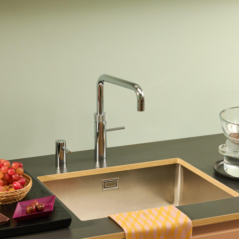 Quooker Fusion Square kokendwaterkraan - draaibare uitloop - Combi+ reservoir - Warm / kokend water - Chroom SW299684