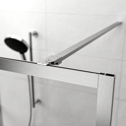 Sealskin Contour paroi de douche - 100x200cm - verre transparent avec cadre - 6mm - inox brossé SW296213