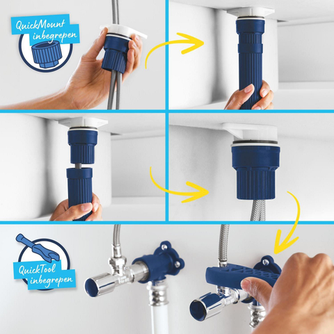 Grohe Get 1-gats Keukenkraan - hoge draaibare uitloop - met handdouche - voorsprong 22.3cm - chroom SW280652