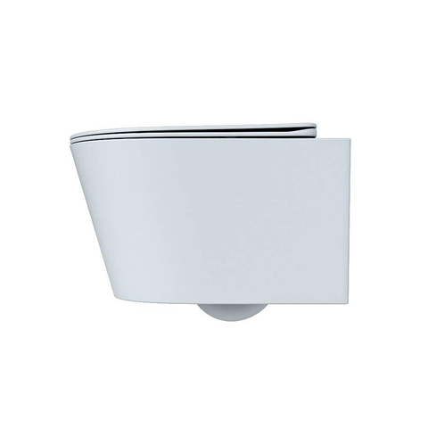 Mondiaz LAVIE hangtoilet – spoelrandloos – 36 x 53 cm – met softclose zitting – Clay (lichtblauw/grijs) SW1208584