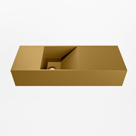 MONDIAZ TYNE lave-mains - 60x23x12cm - vasque gauche - sans trou robinet - oro (doré) SW1026158