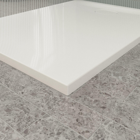 Villeroy & Boch Ecora douchebak - 120x90x3.5cm - afvoer korte zijde - white alpine (wit) SW1558995