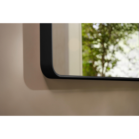 Hansgrohe Xarita Lite Q Spiegel - 120x70cm - led verlichting - Horizontaal - wandschakelaar - mat zwart SW1165004