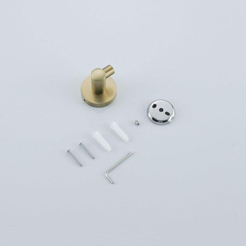Fortifura Calvi Toiletset- toiletrolhouder- toiletborstel - handoekhaak - PVD - geborsteld messing (goud) SW1390004
