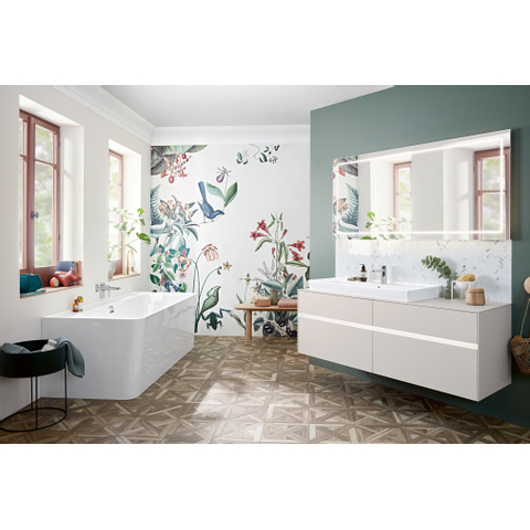 Villeroy & Boch Collaro meubelwastafel - 100x47cm - met overloop - 1 kraangat CeramicPlus - White Alpine (glans wit) SW358336