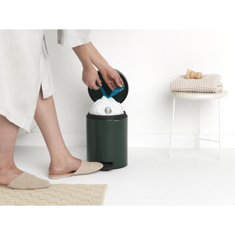 Brabantia Pedaalemmer - 5 liter - newIcon kunststof binnenemmer - Pine Green SW538283