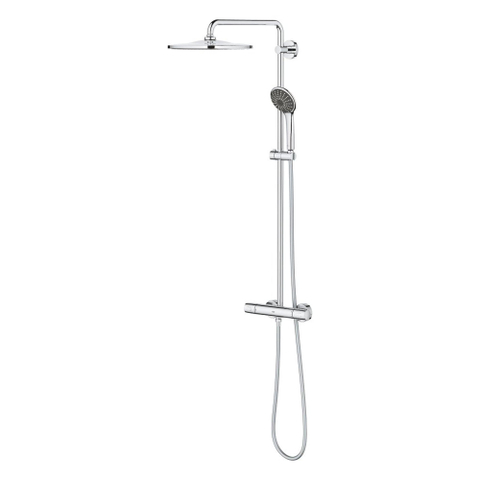 GROHE Vitalio Regendoucheset - hoofddouche 31cm - handdouche rond - thermostatisch - chroom SW710608