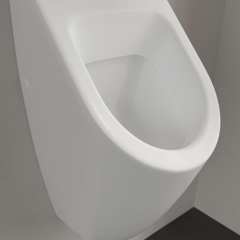 Villeroy & Boch Subway urinoir - met bevestiging - zonder deksel - 28.5x53.5x31.5cm CeramicPlus - Stone White (mat wit) SW209616
