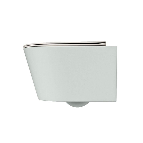 Mondiaz LAVIE WC suspendu – sans bride – 36 x 53 cm – avec abattant softclose – Greey (vert clair/gris), abattant Linen (blanc cassé) SW1208650