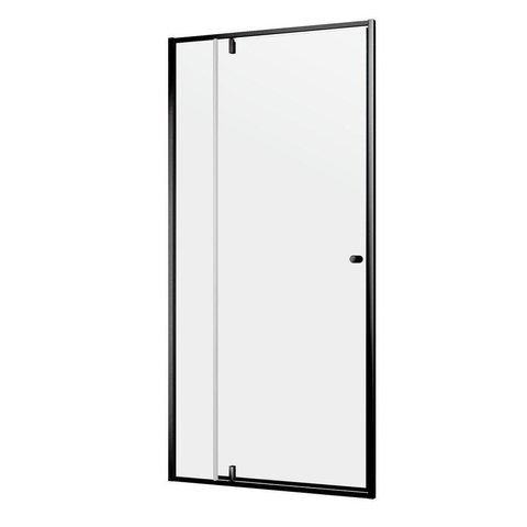 Sealskin Contour draaideur voor nis 100 cm, 200 cm hoog, zwart, 6 mm helder veiligheidsglas SW296202