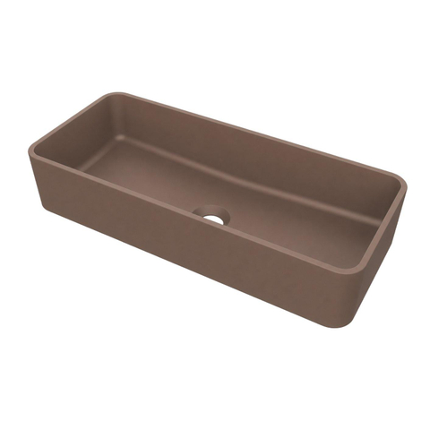 Arcqua Case Opbouw Waskom - rechthoek - 60x26cm - mat chocola SW1584226