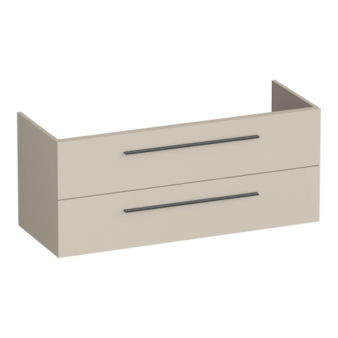 BRAUER Trust meuble sous-lavabo 120 sans poignées rapportées 2 tiroirs softclose et 2 découpes pour siphon - beige mat SW1203912