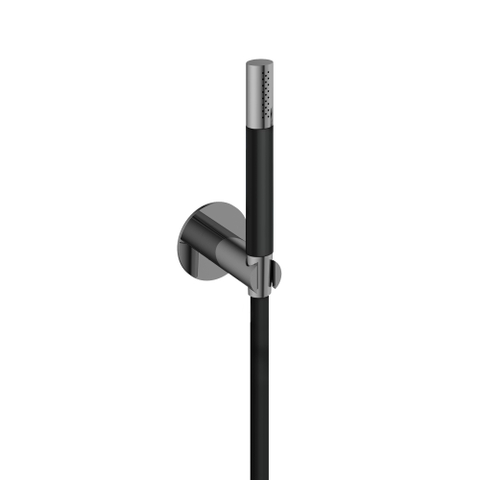 Hotbath Cobber M443 staafhanddouche met wandsteun en doucheslang 150cm zwart / chroom OUTLETSTORE STORE41933