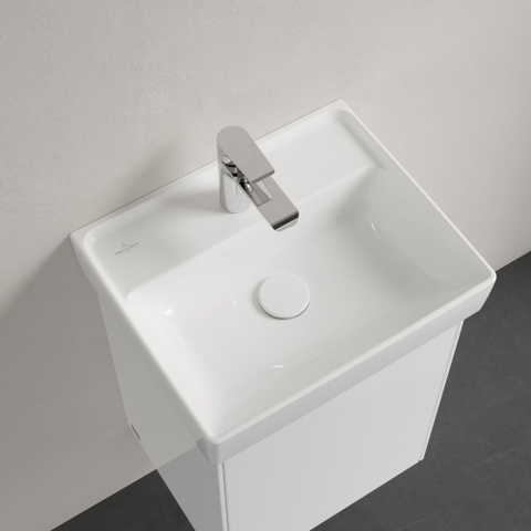 Villeroy & Boch Collaro fontein - 45x37cm - met overloop - 1 kraangat - White Alpine (glans wit) SW358349