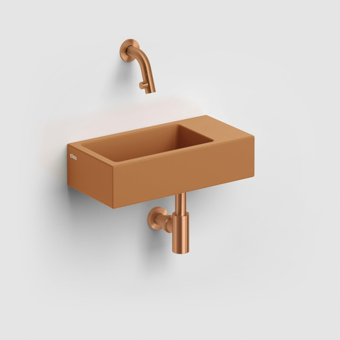 Clou Flush lave-mains - 36x18x9cm - sans trou robinet - droite - sans trop-plein - sable mat SW795728