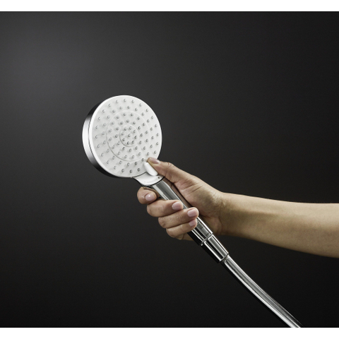 Hansgrohe Crometta Vario - handdouche - ecosmart - met 2 straalsoorten - diameter 10cm - met krachtige regenstraal en intens - wit chroom SW73220