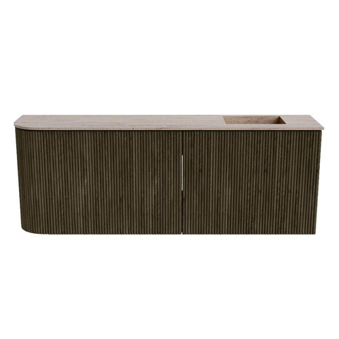 Mondiaz JOYA-DLUX 111.6cm toiletmeubel - ronding links kleur Shadow - Wastafel FAYE positie Rechts 1 kraangat kleur Saba. SW1425158