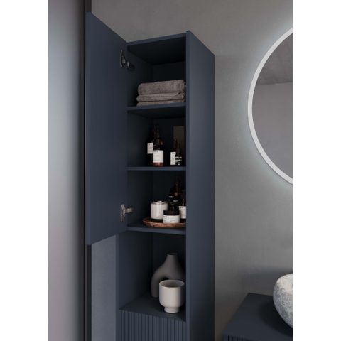 Thebalux Modena Armoire haute - 36x35x165cm - ouverture à gauche - 2 portes - push open - Vert émeraude SW1239543