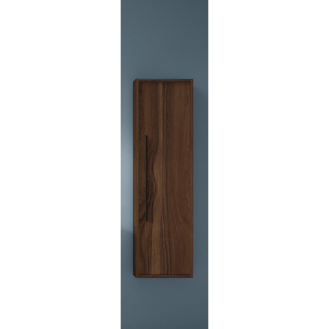 Saniclass Prime Essential Hoge Kast - 120x35x35cm - 1 deur - noten - MDF OUTLETSTORE STORE45290