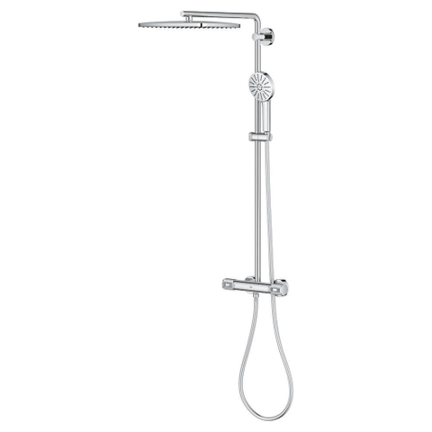GROHE Vitalio Joy+ System 350x230 douchesysteem met thermostaatkraan - hoofddouche en handdouche - 35x23cm - chroom SW1590105