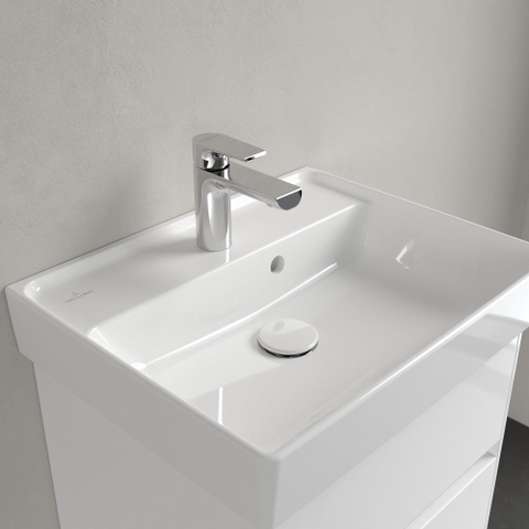 Villeroy & Boch Collaro fontein - 50x40cm - met overloop - 1 kraangat - White Alpine (glans wit) SW358368