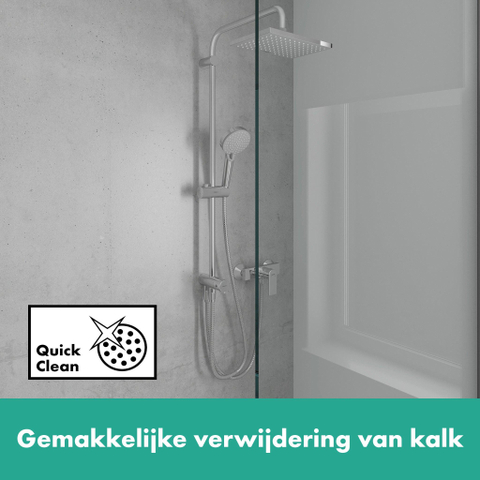 Hansgrohe Vernis Shape - showerpipe - zonder thermostaat - hoogglans chroom SW651648