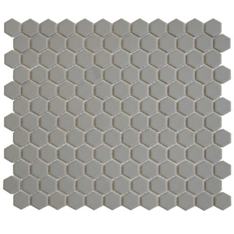 The Mosaic Factory Hexagon mozaïektegel - 26x30cm - 5mm - hexagon - R11 - mat urban nature (grijs) SW1015068