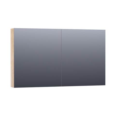 BRAUER Impress Deluxe armoire de toilette - 120x70x15cm - éclairage interne et externe - 2 portes miroir double face - Sunlit SW242137