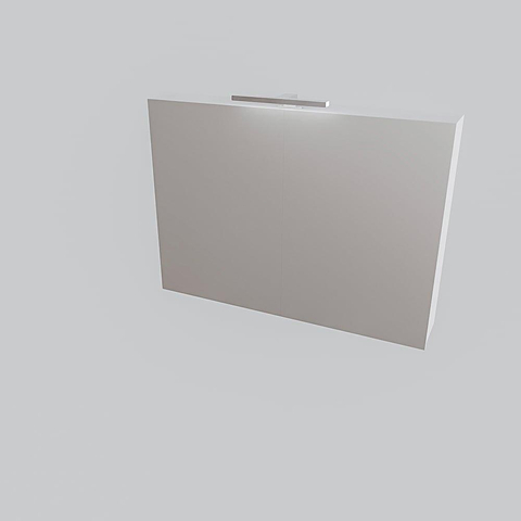Mondiaz CUBB armoire de toilette – 100 x 70 x 18 cm – 2 portes – Talc (blanc) SW410110