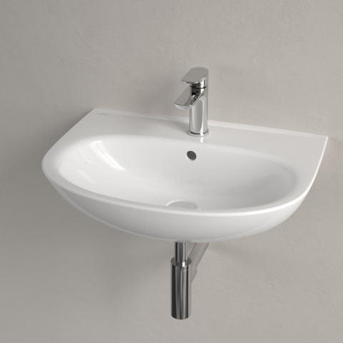 Villeroy & Boch O.novo wastafel - 60x46x18cm - met overloop - White Alpine (glans wit) SW878452