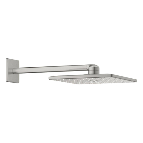 Grohe Rainshower SmartActive 310 Cube Hoofddouche - 31x 31cm - 2 straalsoorten - wandarm 43cm - Supersteel (RVS) SW484608