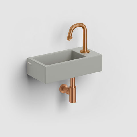 Clou Flush fontein - 36x18x9cm - rechthoek - kraangat rechts - zonder overloop - mat grijs SW795722