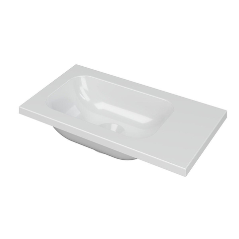 INK Enter lave-mains - 40x22x1.6cm - porcelaine - sans trou robinet - blanc brillant SW693001