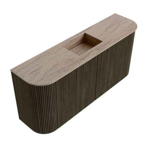 Mondiaz JOYA-DLUX 93.2cm toiletmeubel - ronding links en rechts kleur Shadow - Wastafel FAYE positie Midden 1 kraangat kleur Saba. SW1425159
