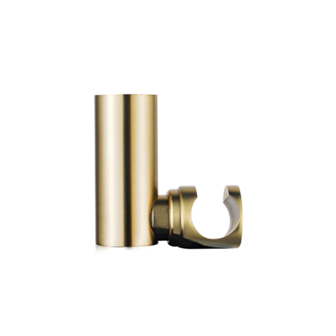 Fortifura Calvi Thermostatische badkraan - met staafhanddouche handdouchehouder en gladde doucheslang - PVD - geborsteld messing (goud) SW811958