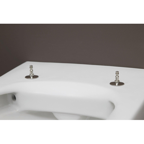 Duravit Me by starck WC-zitting - 43.8x37.4x5.1cm - compact - met softclose - met quickrelease - kunststof - afneembaar - wit glanzend 0293438