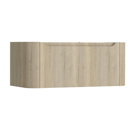H&R meubles de salle de bains Juice Meuble sous lavabo - 100x45x40cm - coins arrondis - 1 tiroir - poignée intégrée - french oak SW867479