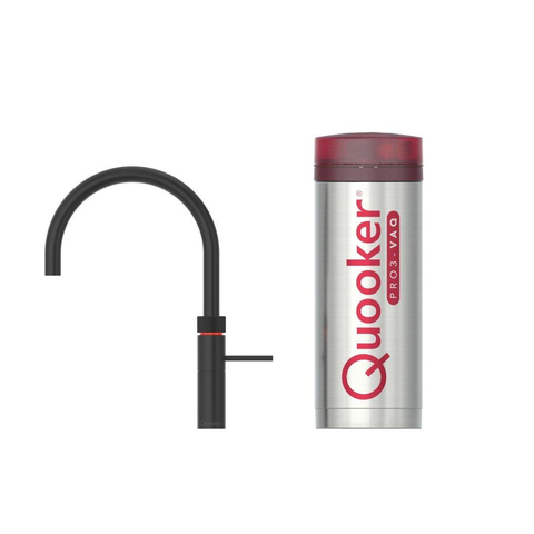 Quooker Fusion Round kokendwaterkraan - draaibare uitloop - PRO3 reservoir - Warm / kokend water - Zwart SW99155