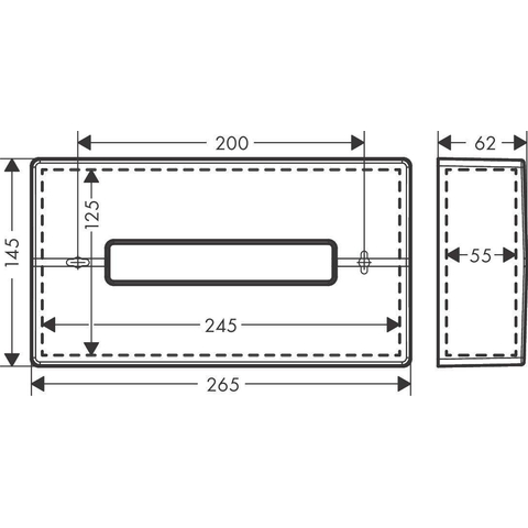 Hansgrohe Addstoris Tissuebox - voor makeup doekjes - hoogglans chroom SW651123